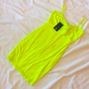 Neon Green Fashion Nova Mini Dress